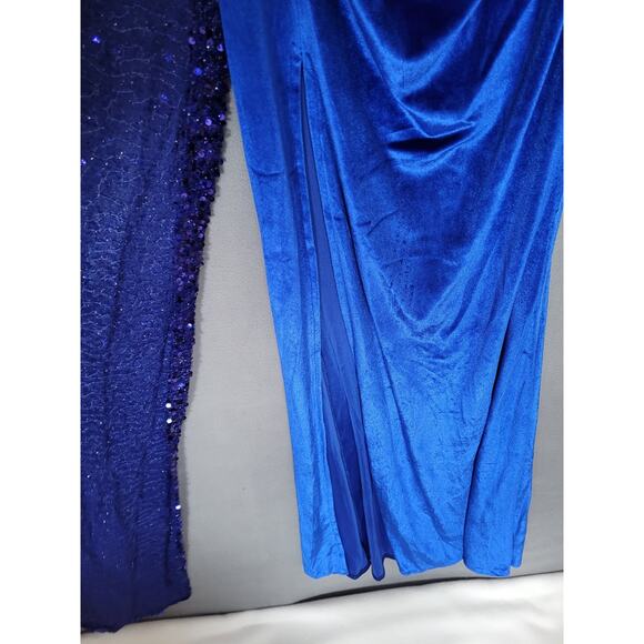 Miss Ord One Shoulder Draped Sequin Evening Gown Prom Dress Small - Picture 5 of 9